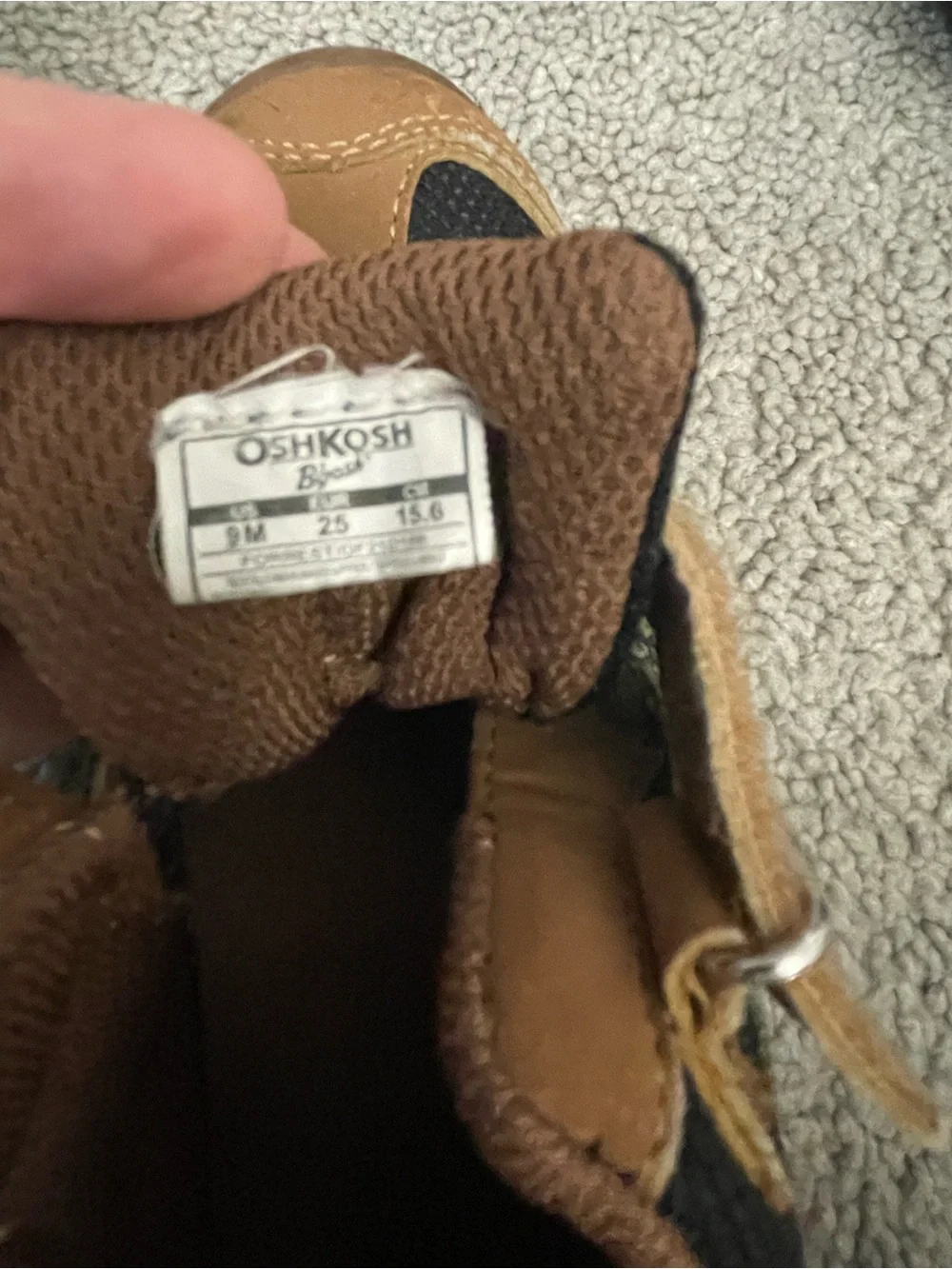 OshKosh B'gosh Brown, Black & Green Kids Sneakers